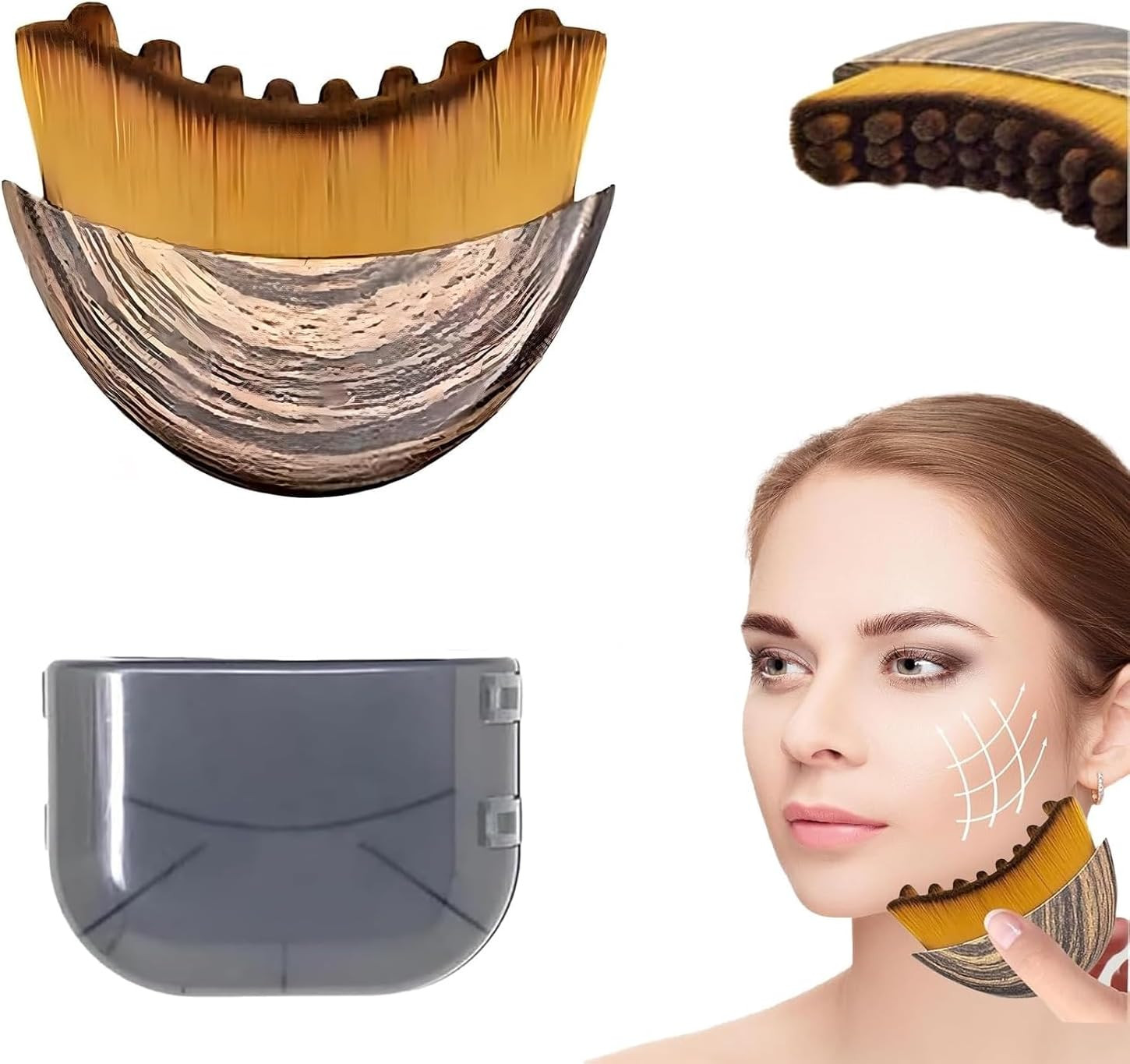 New Lymphatic Contour Face Brush, Lymphatic Drainage Massager for Face,Ergonomic