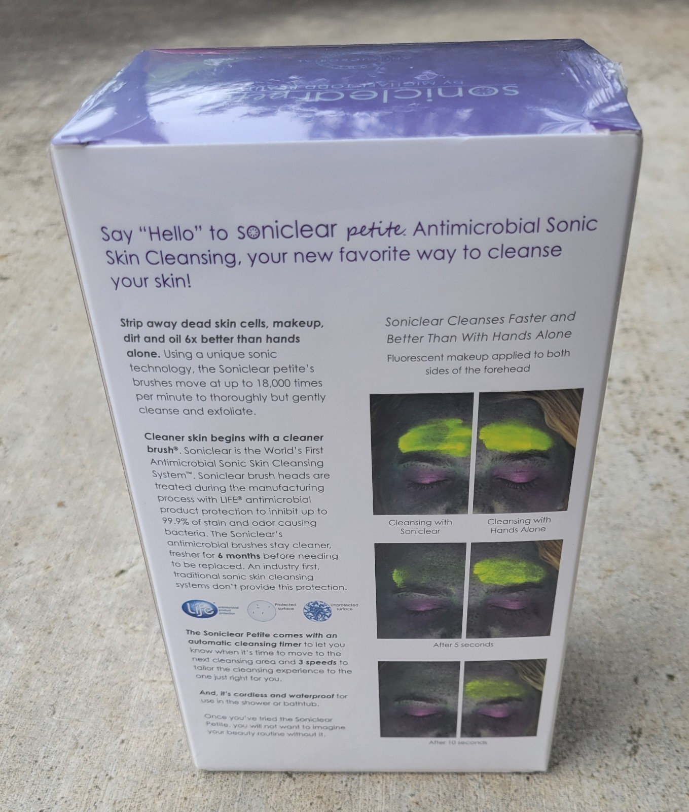 Michael Todd Soniclear Skincare Petite PURPLE Antimicrobial Cleansing Brush NEW!