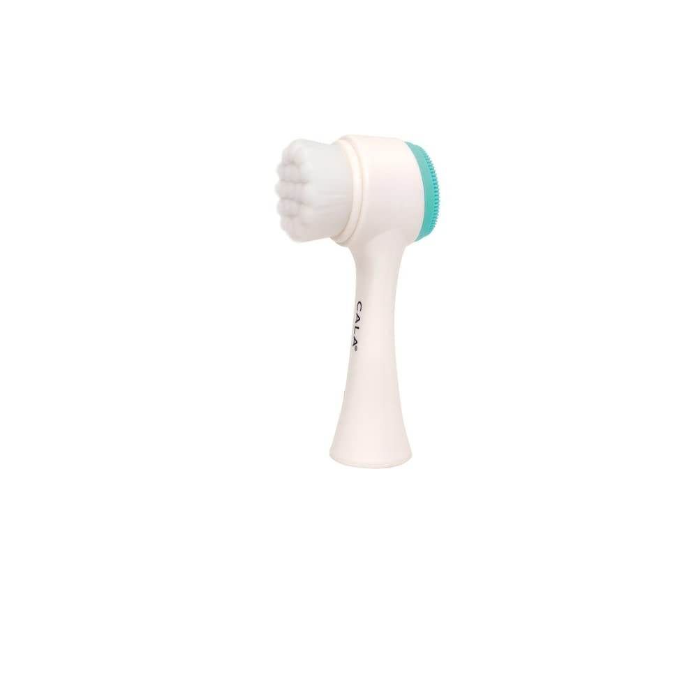 CALA Dual-Action Facial Cleansing Brush (Mint), Superfine Soft Bristles Mint