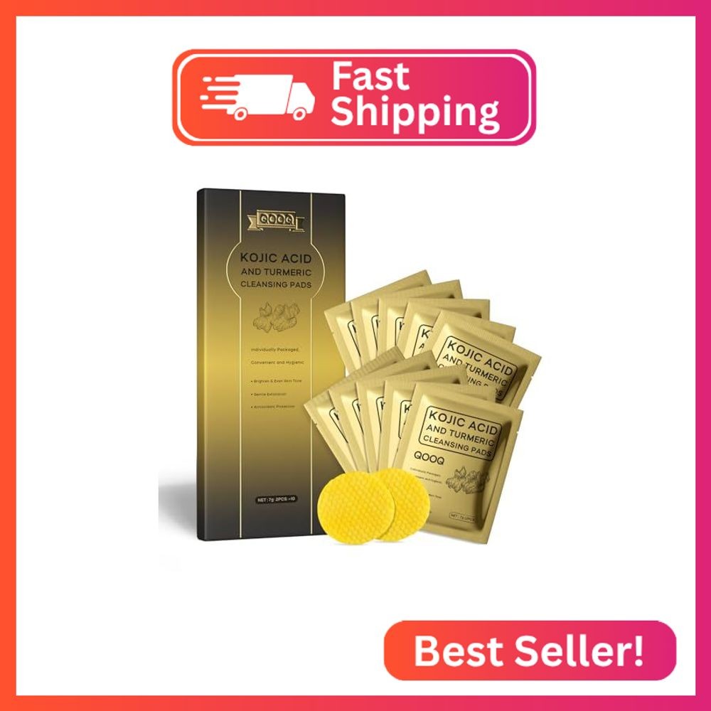 Individually Sealed Turmeric Kojic Acid Cleansing Pads – Stays Fresh, Hygienic!