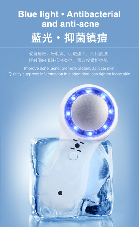 USA Seller-Tricolor Light Ice Therapy Facial Massager Beauty Tool