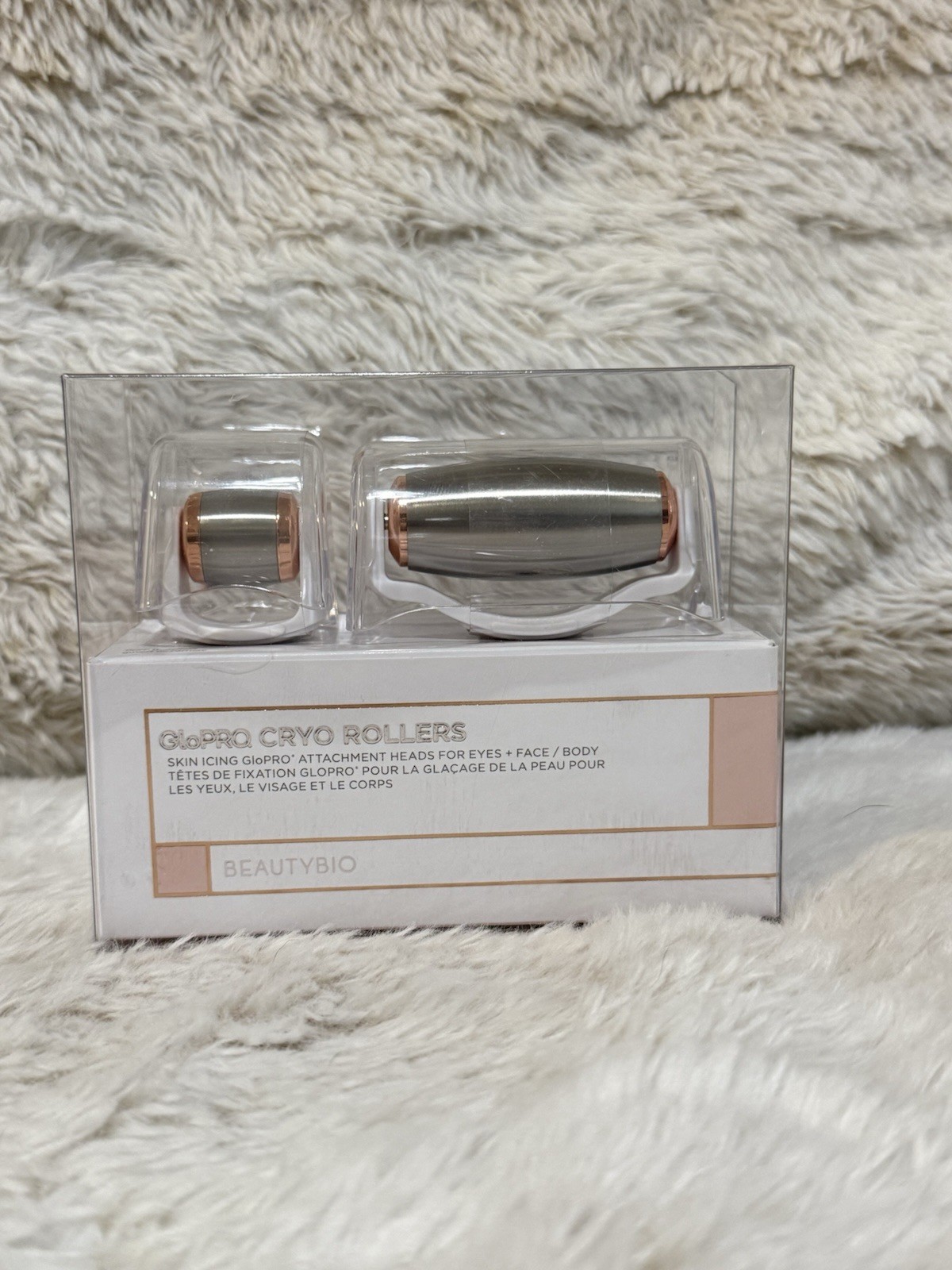BeautyBio GloPRO Skin Cryo Roller Set with 2 Attachment Heads Eyes + Face & Body