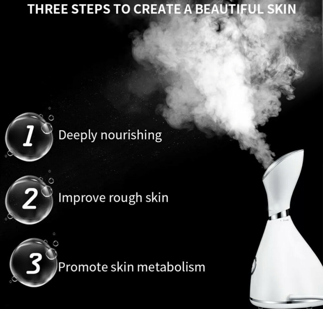 Facial Steamer Nano Ionic Face Sprayer SPA Skin Care FREE blackhead remove kit*