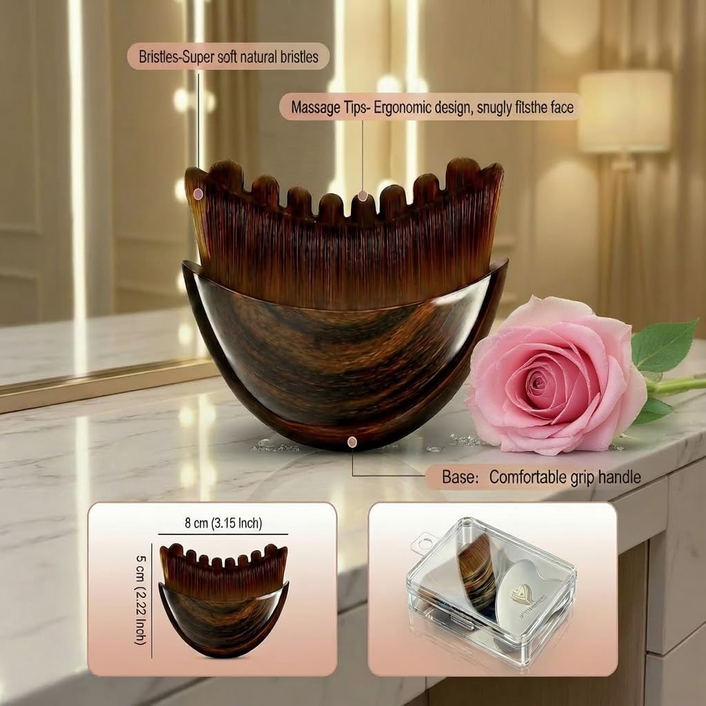 Lymphatic Contour Face Brush for Sculpting, lymphatic Face Brush gua sha facial