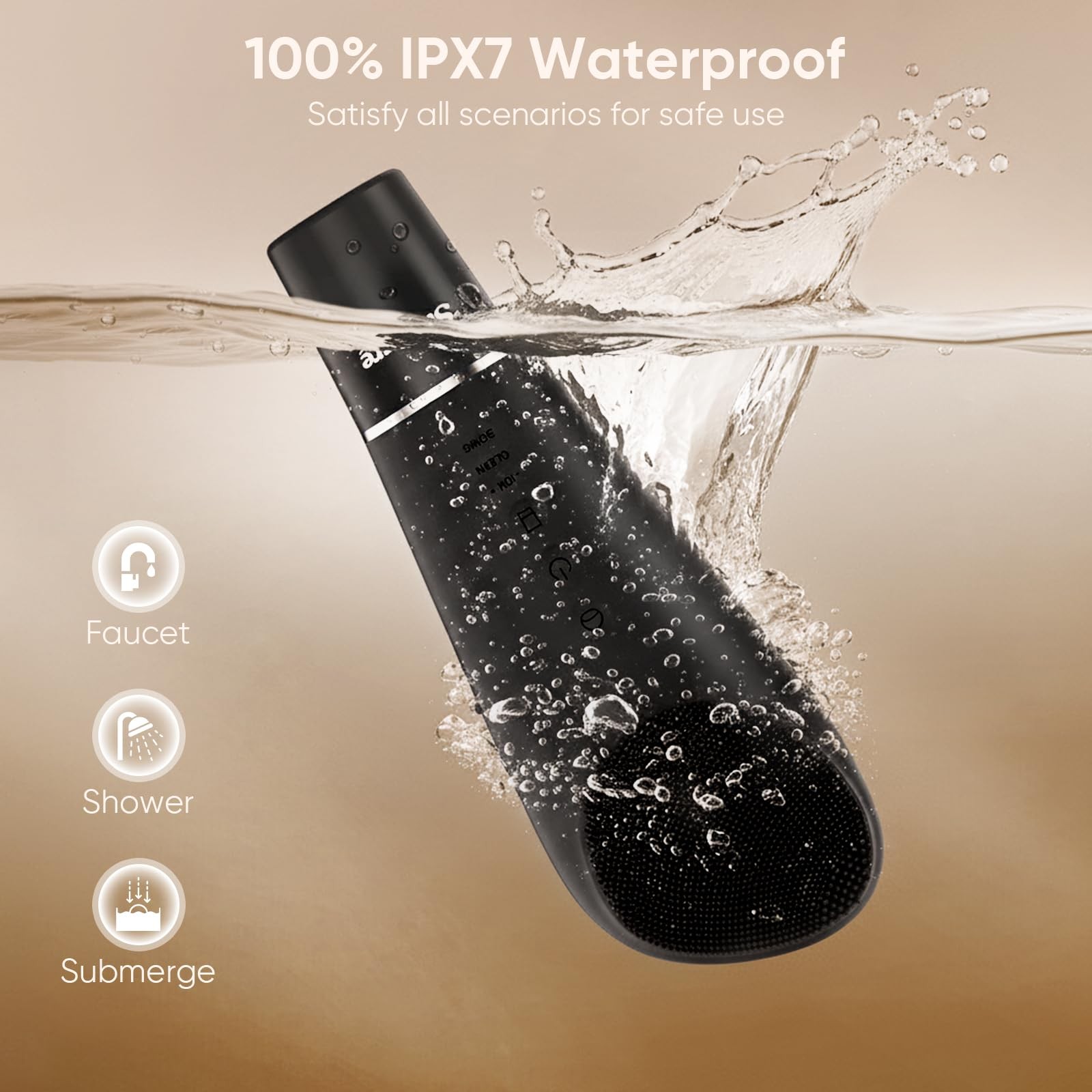 Silicone Scrubber Blackhead Scraper Rechargeable 2-in-1 Cleansing Brush & Ski…