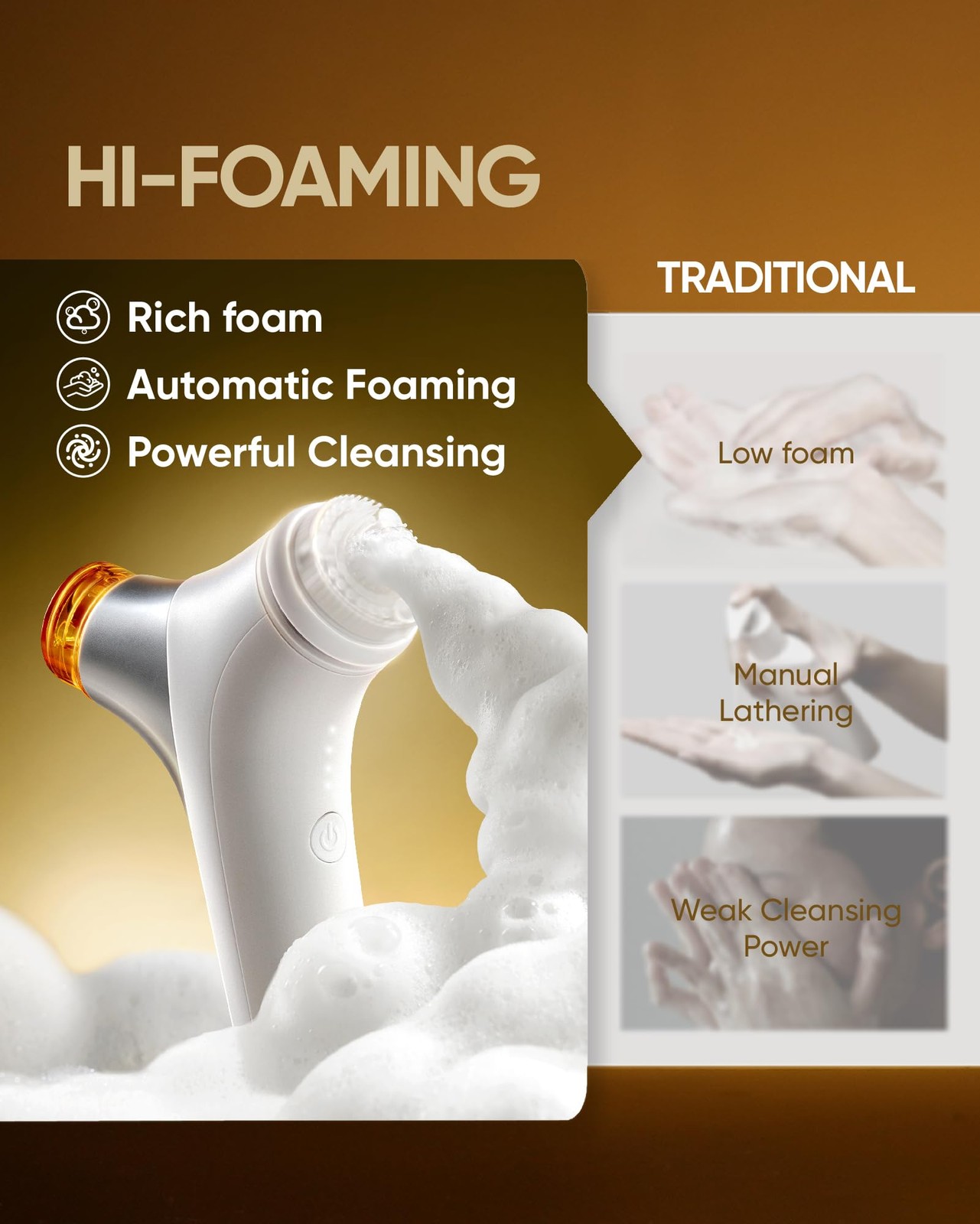 2-in-1 Scrubber & Makeup Device, Automatic Foaming Cleansing Brush Exfoliator…