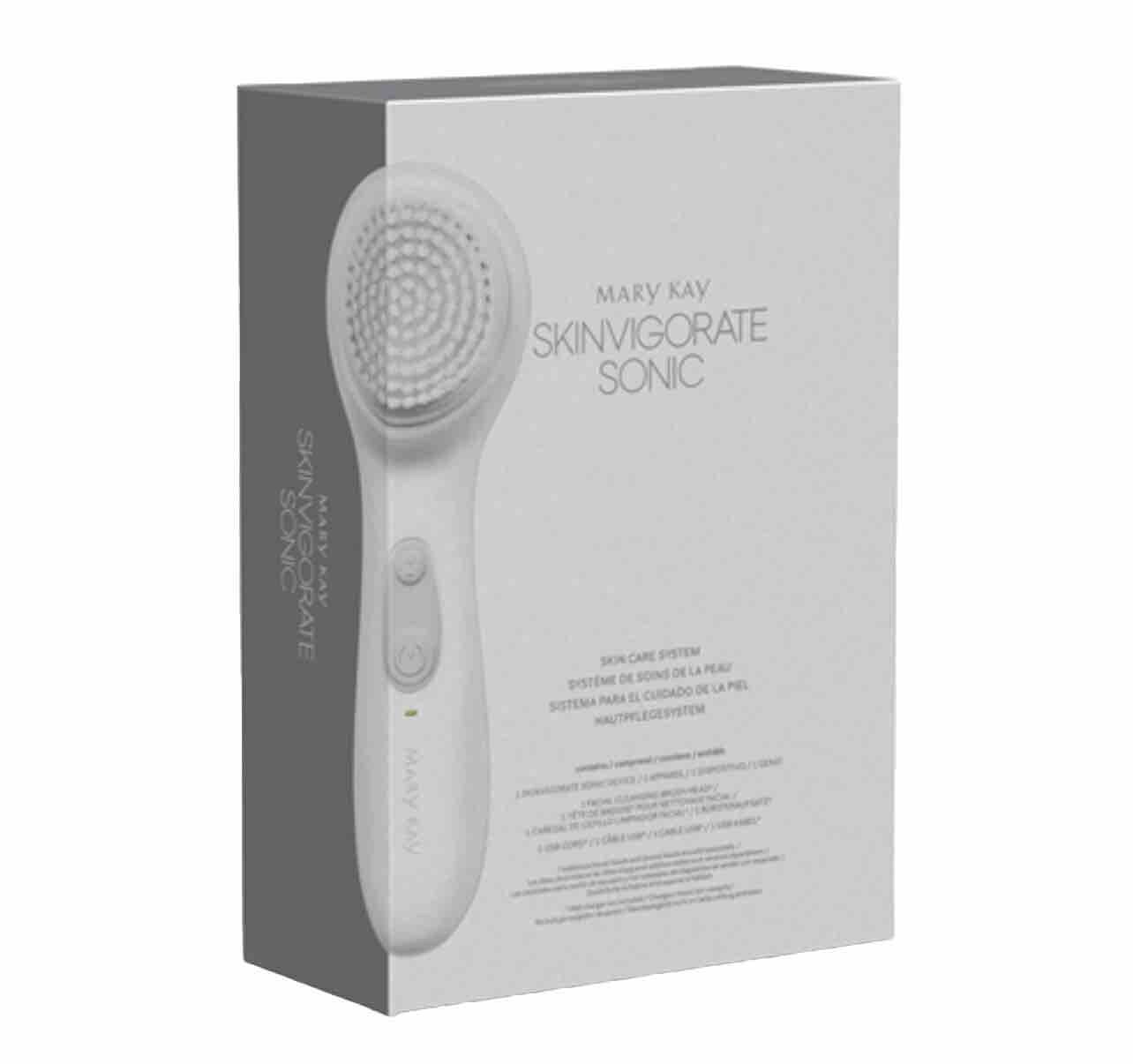 Mary Kay Skinvigorate Sonic Brush Set – New In Box-(Includes USB Charger Cord)