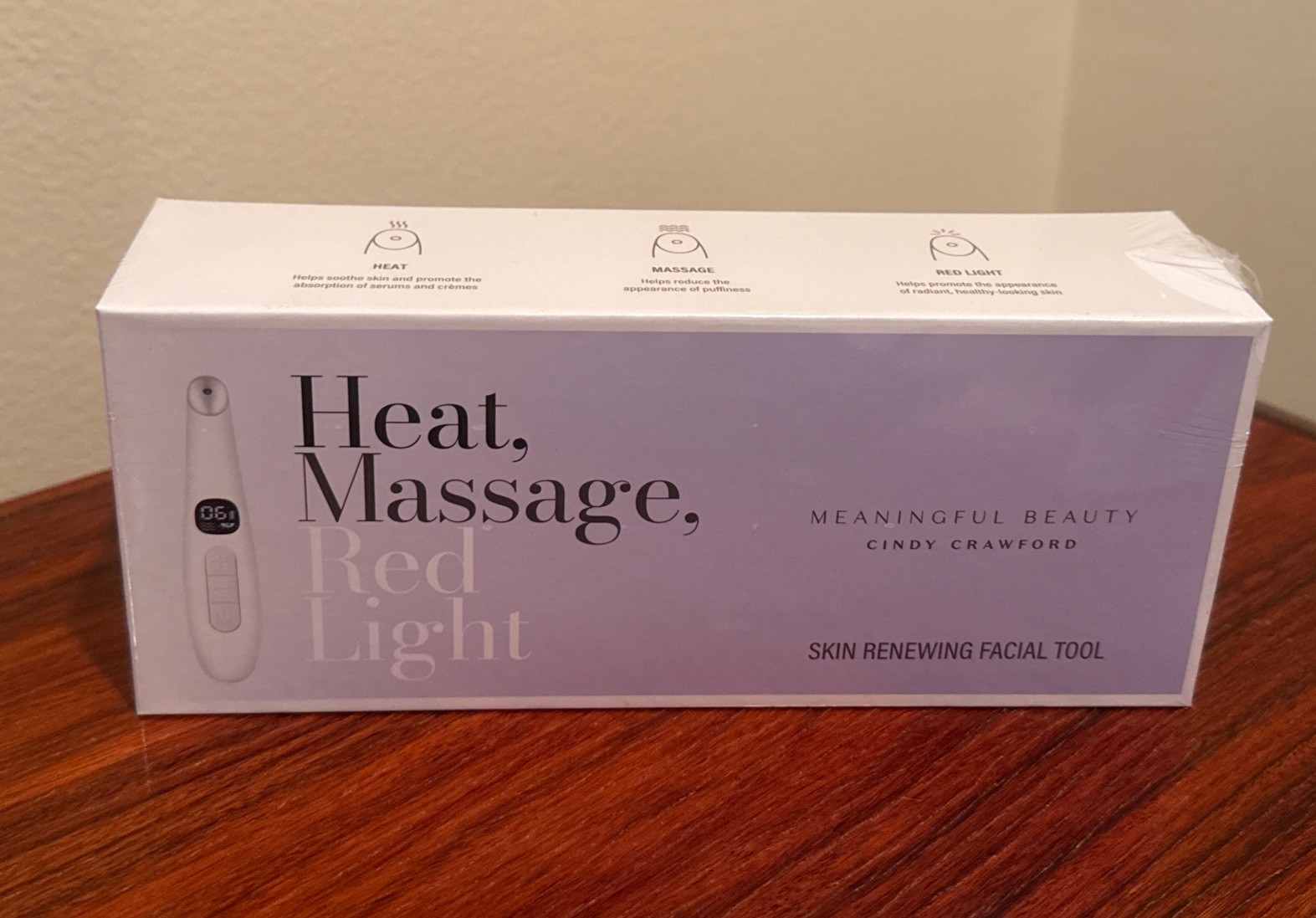 Meaningful Beauty Skin Renewing Facial Tool Heat Massage Red Light New Sealed