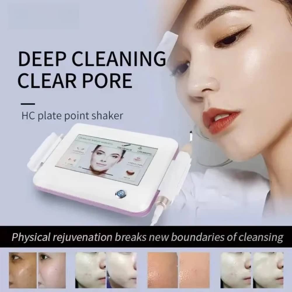 Facial Deep Cleaning Acne Exfoliating Blackhead Remover Device Flat Point Shock