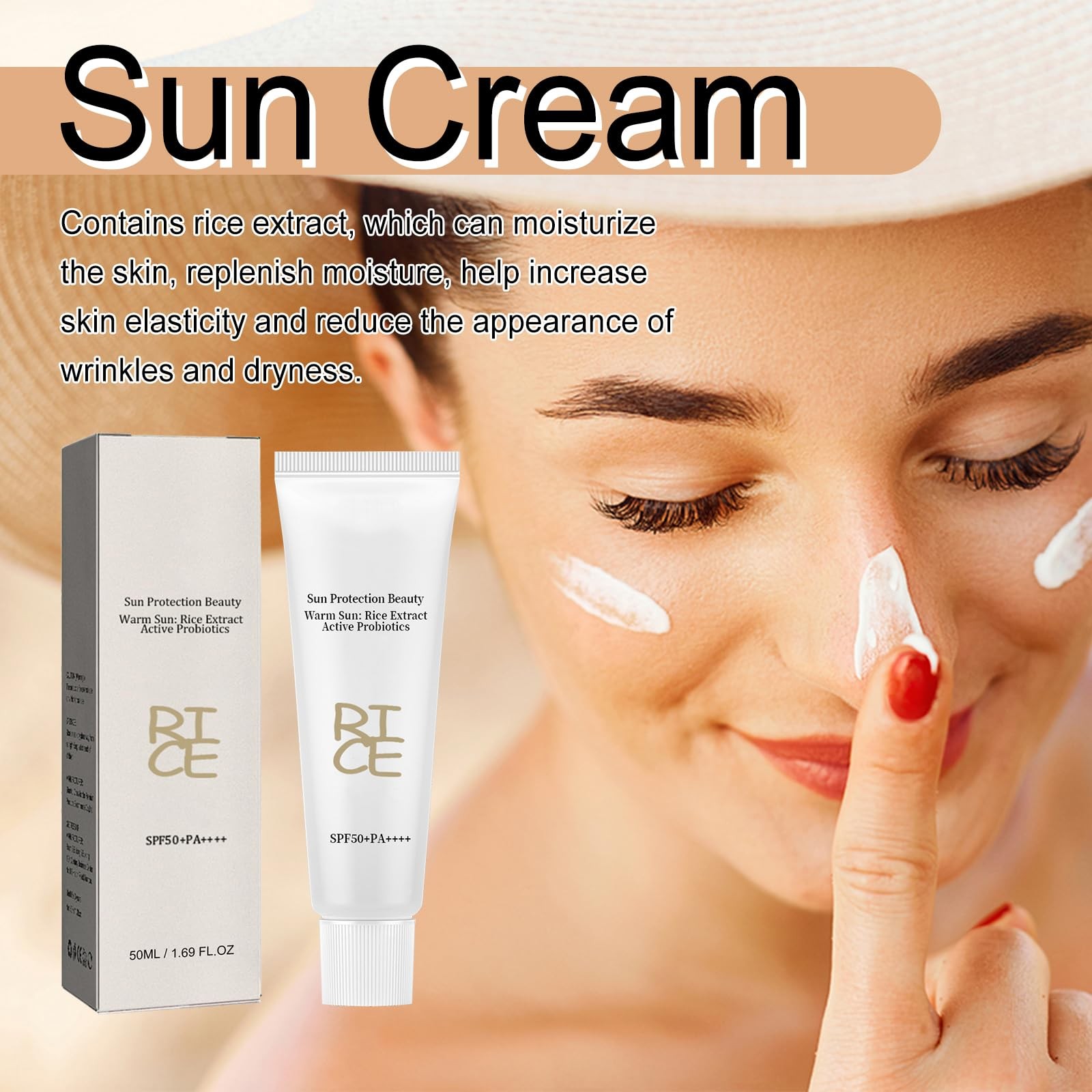 Relief Sun Rice Sunscreen For Face SPF50+ Korean 1.69 Fl Oz (Pack of 1)