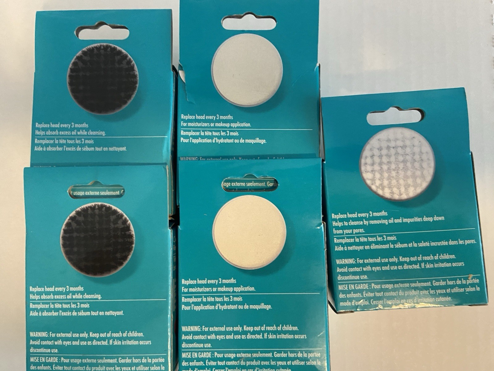 5-new B-PURE Replacement Heads 3-Cleaning Brush(2 Charcoal Infused) 2-Sponge