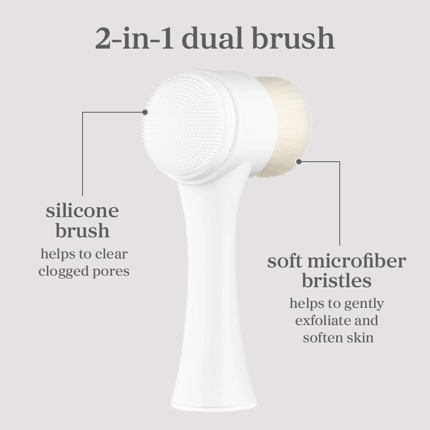 Nooni Pore Cleansing Tool – Manual Dual Brush | Facial 1 Count (Pack of 1)