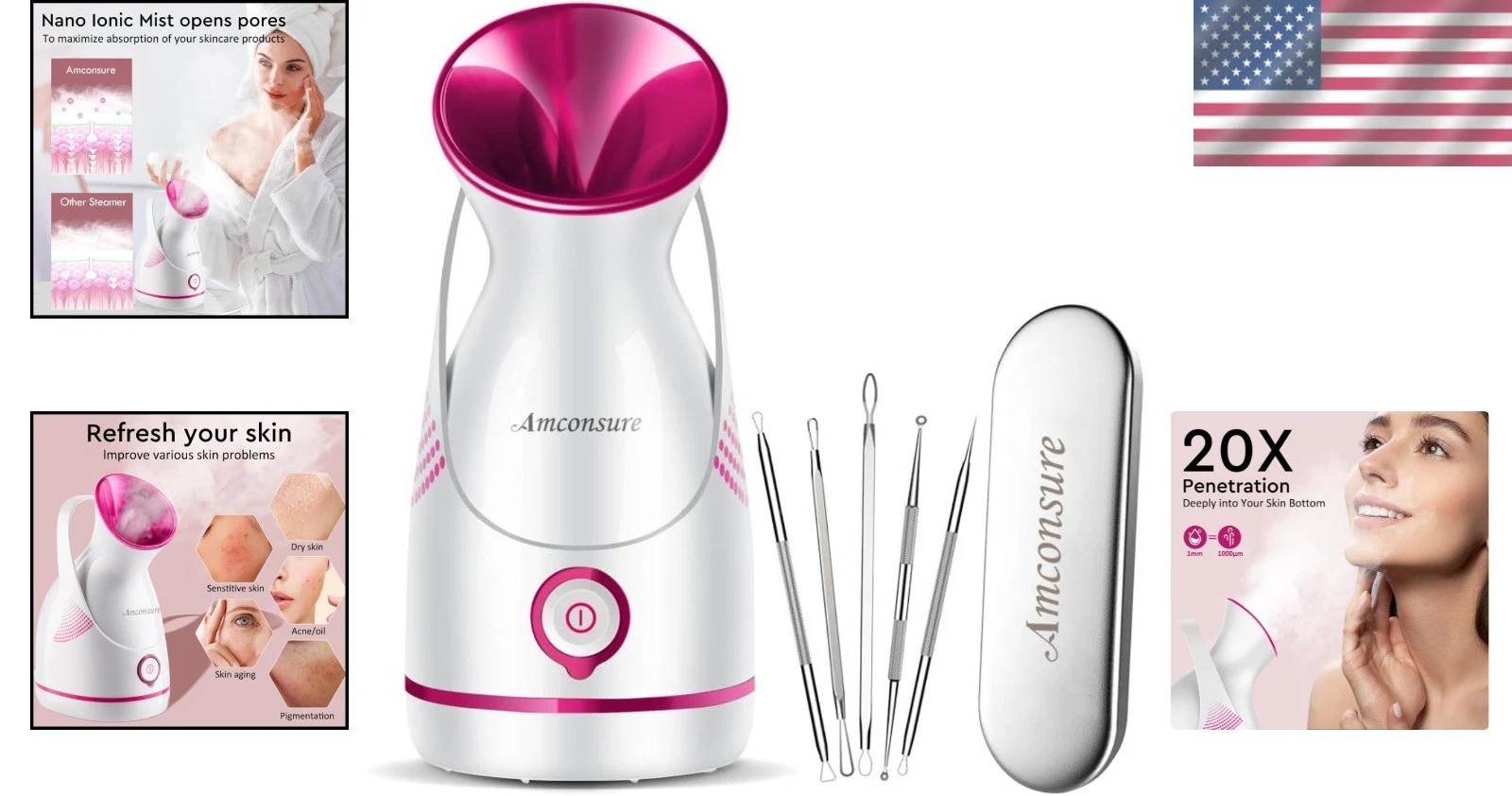 Ultimate Facial Steamer: Nano Ionic Warm Mist for Hydration & Acne Reduction