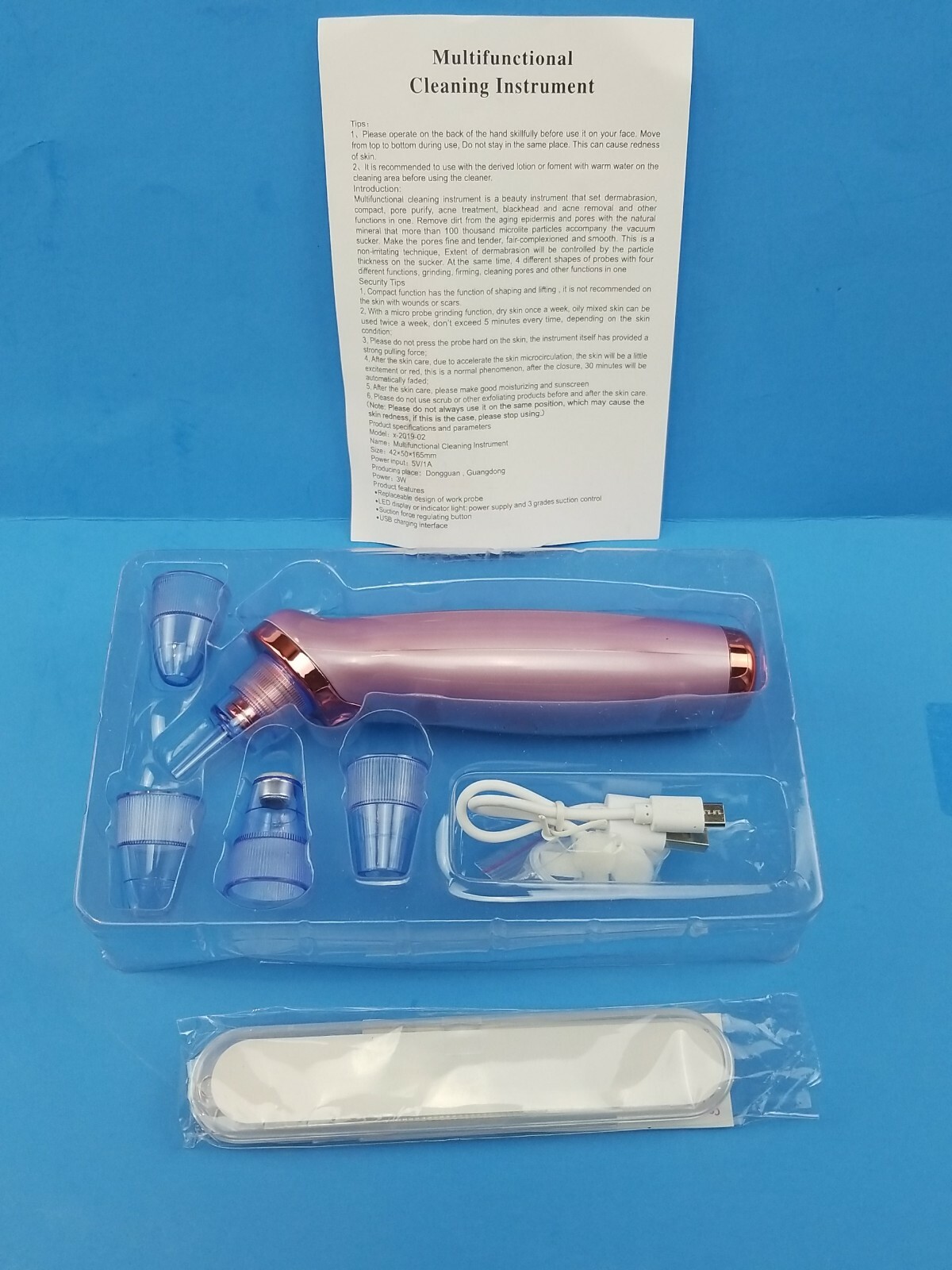 Blackhead Remover Vacuum – Facial Pore Vacuum Extractor Electric Acne Cleanser