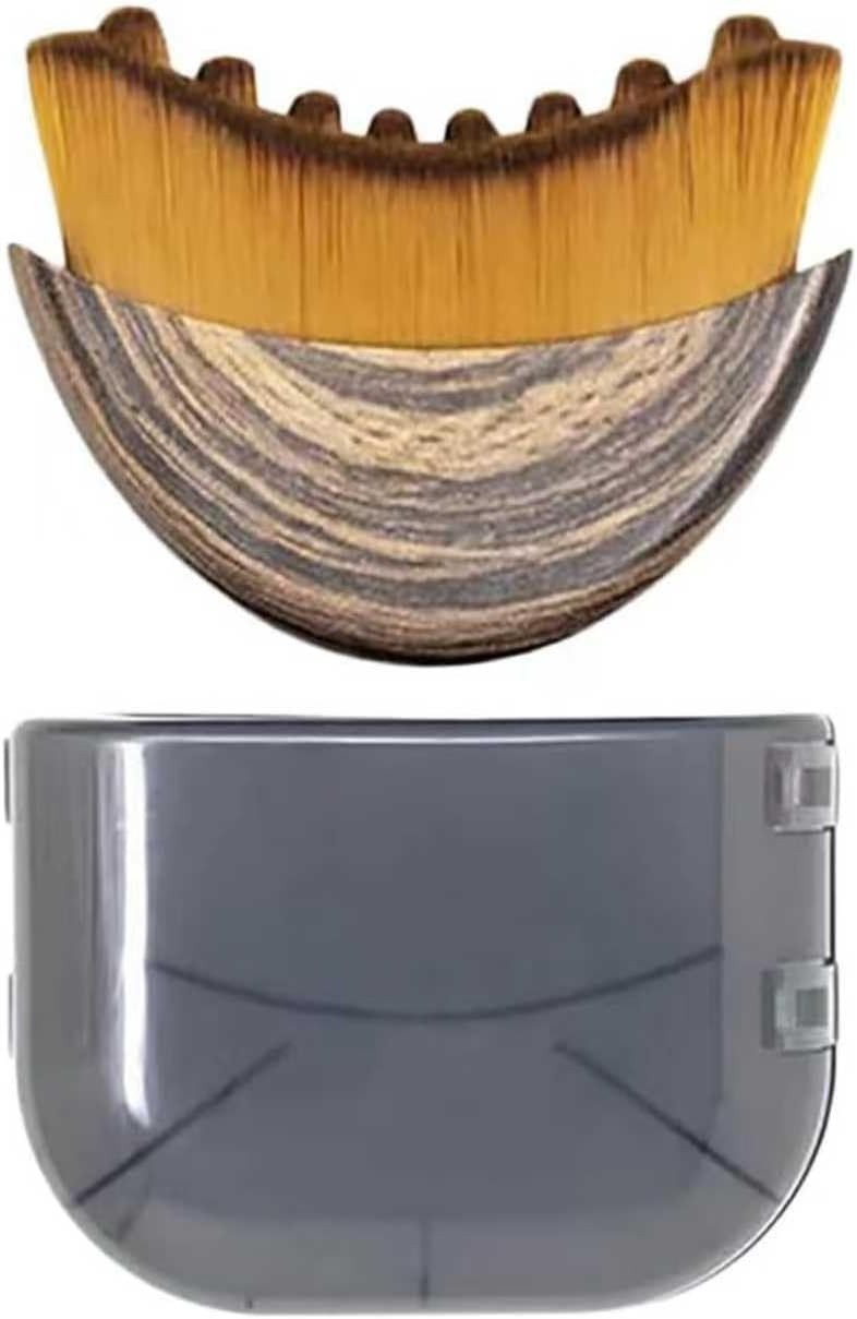 Ergonomic Lymphatic Drainage Massager: Smooth Facial Contouring Brush in Brown