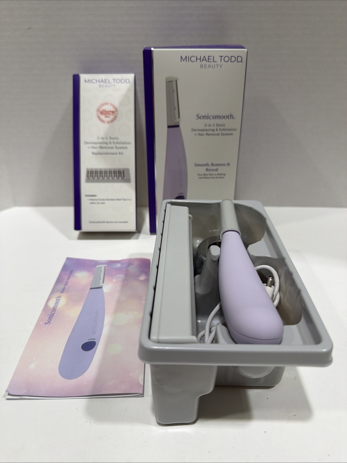 Michael Todd Beauty Sonicsmooth 2-in-1 Dermaplaning,Facial Hair Removal Open Box