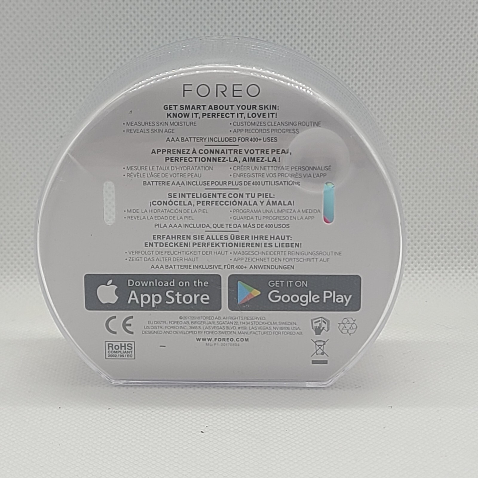 FOREO LUNA fofo MINT – FACIAL CLEANSING BRUSH – BLUE – Open Box