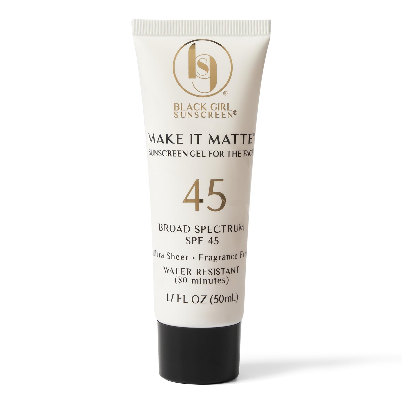 Black Girl Sunscreen Make it Matte SPF 45 Gel 1.7 Fl Oz (Pack of 1), White