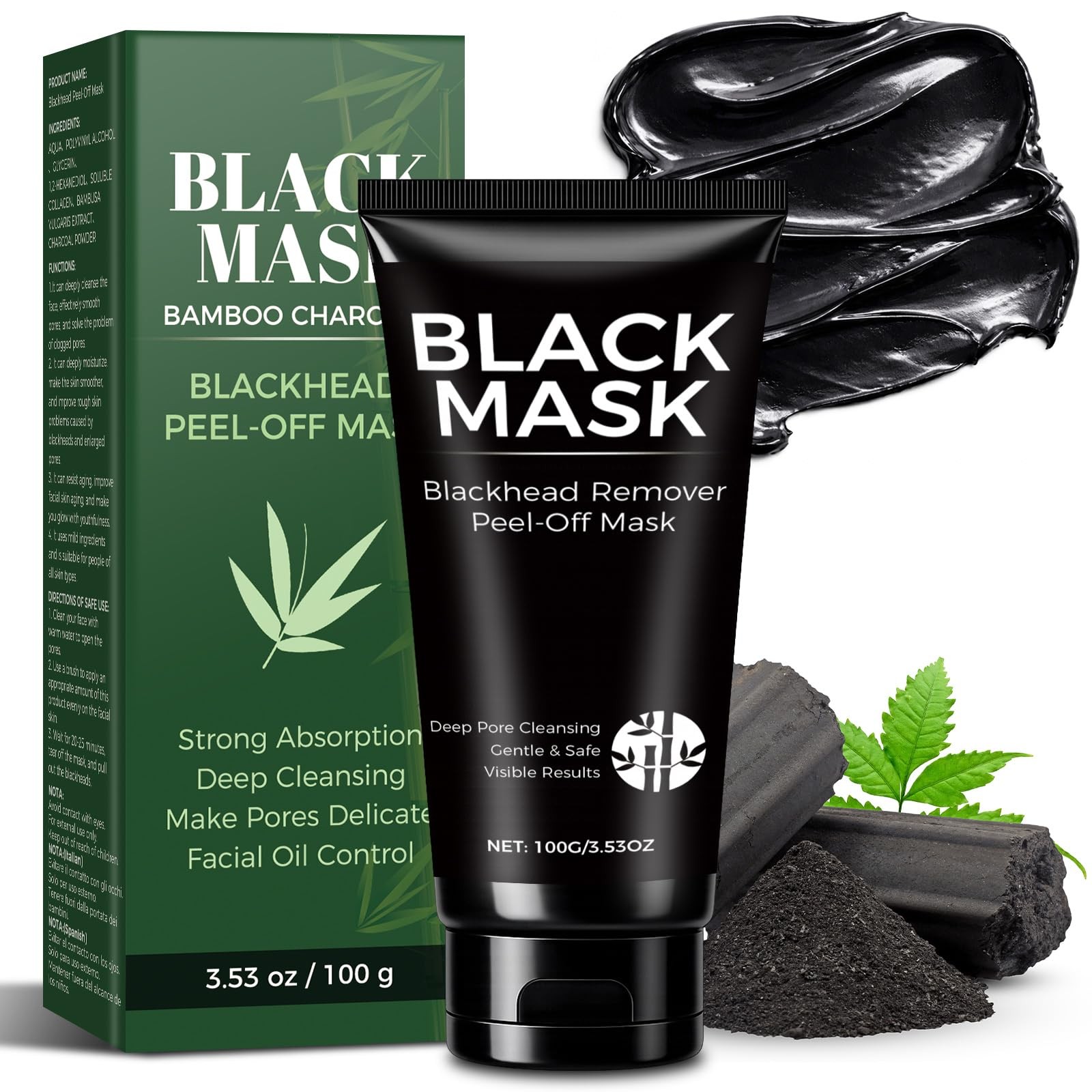 Blackhead Remover Mask, for 3.5 Ounce (Pack of 1), Black