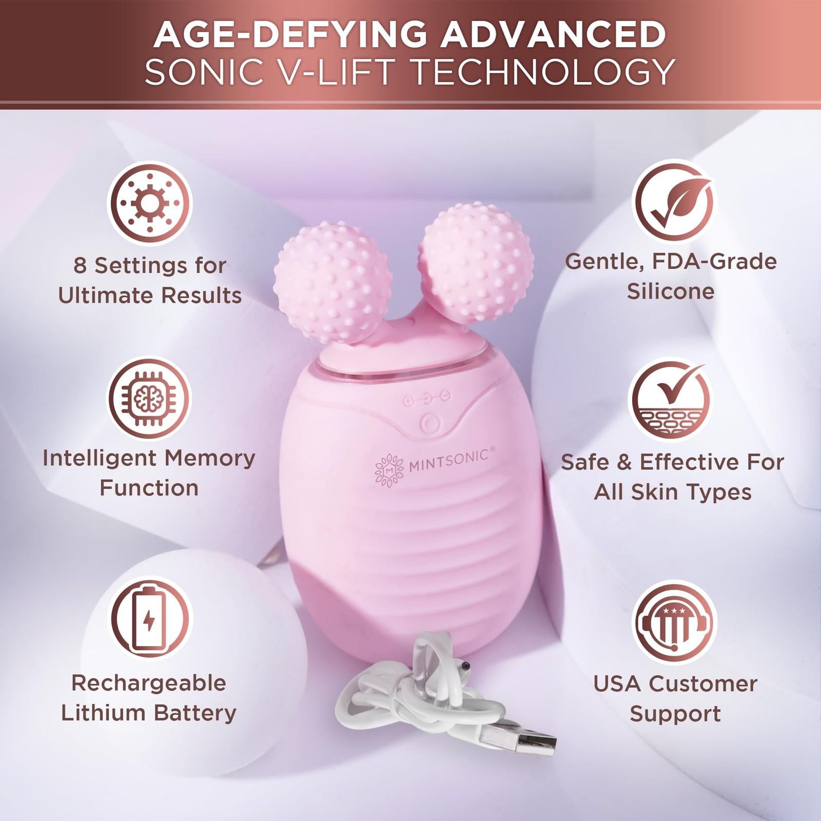 Face Roller for Wrinkles and Lifting Alternative – Silicone Face Scrubber Exf…