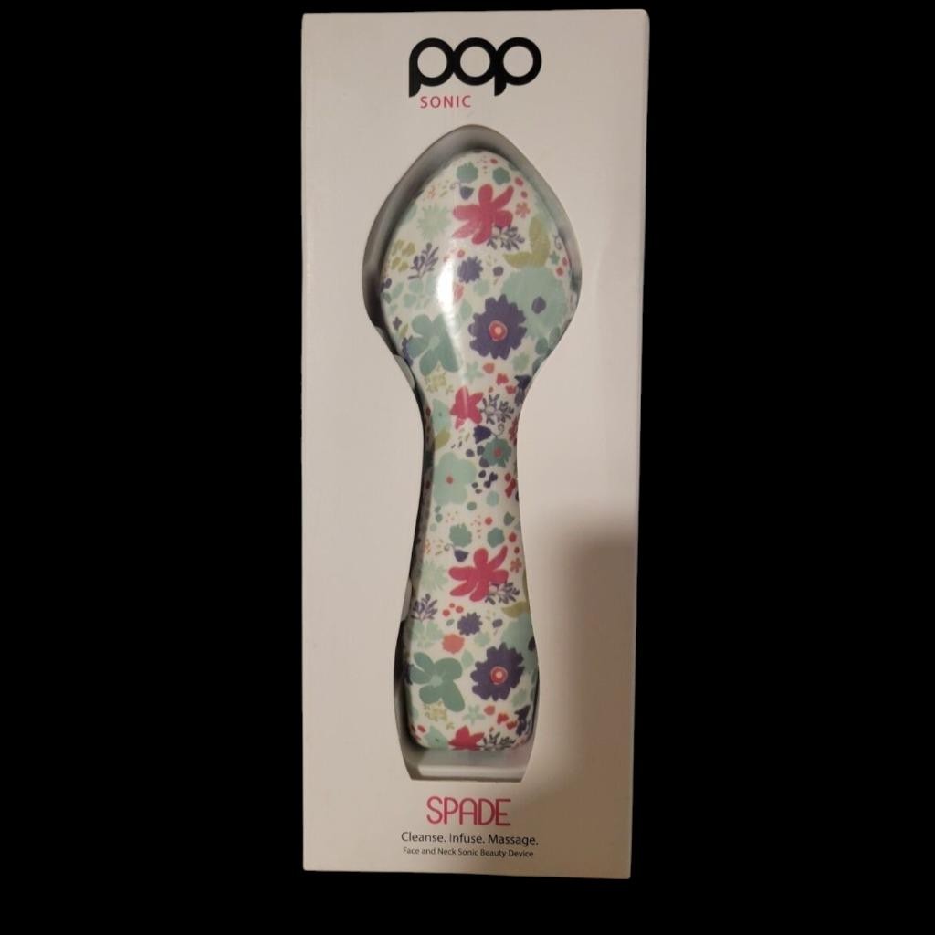 Pop Sonic Spade Face & Neck Sonic Beauty Device Cleanse Infuse Massage Brand New