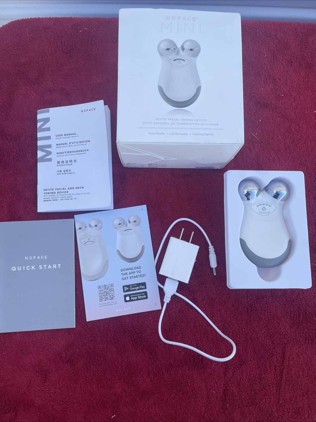 NuFACE MINI Facial Toning Device White Tone Lift Contour