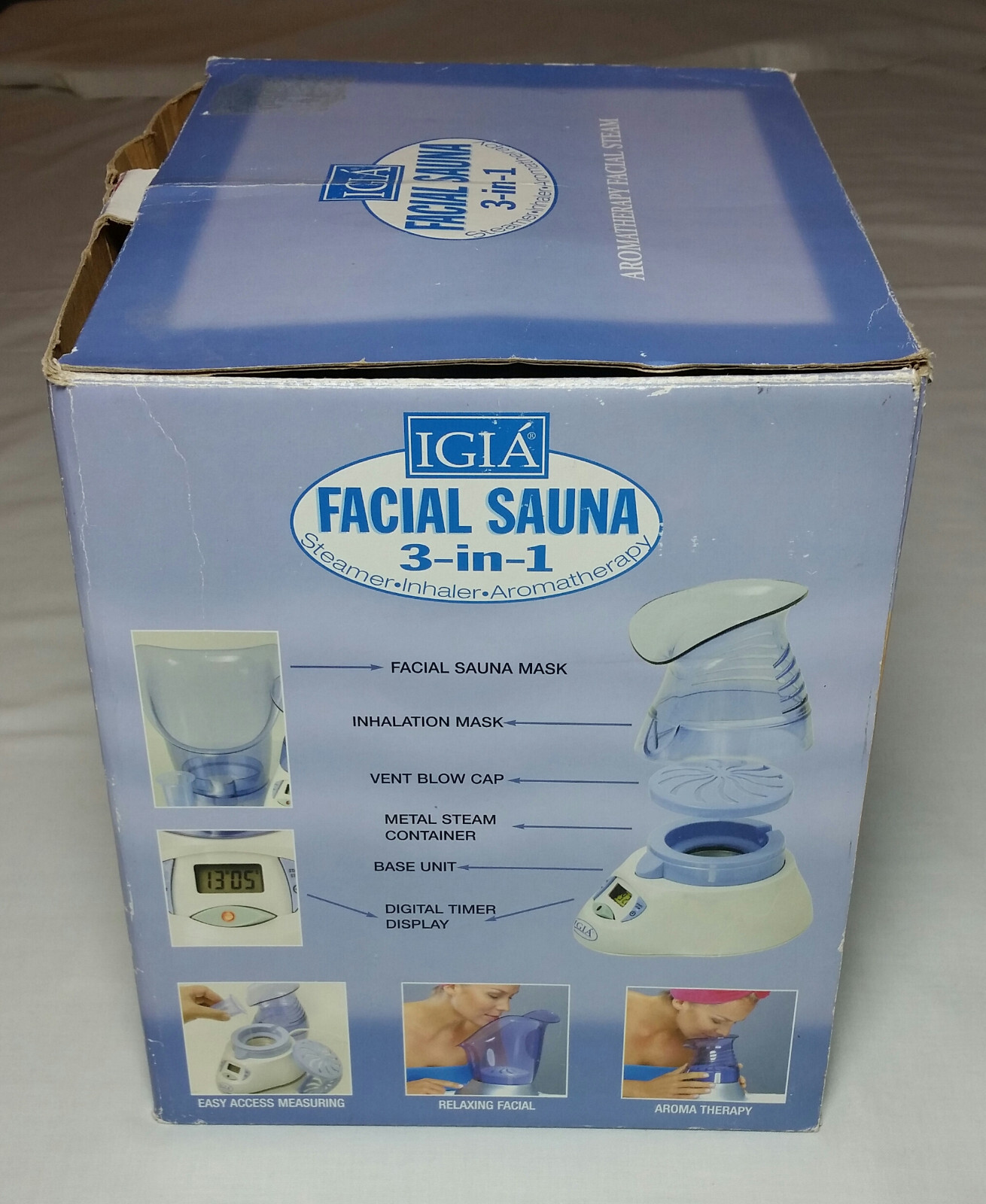IGIA 3 IN 1 FACIAL SAUNA STEAMER INHALER AROMATHERAPY SPA FACE CLEANSER MACHINE