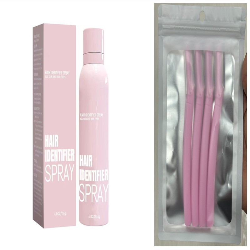 Hair Identification Spray Set, Face Shaving Moisturizing Grooming Kit