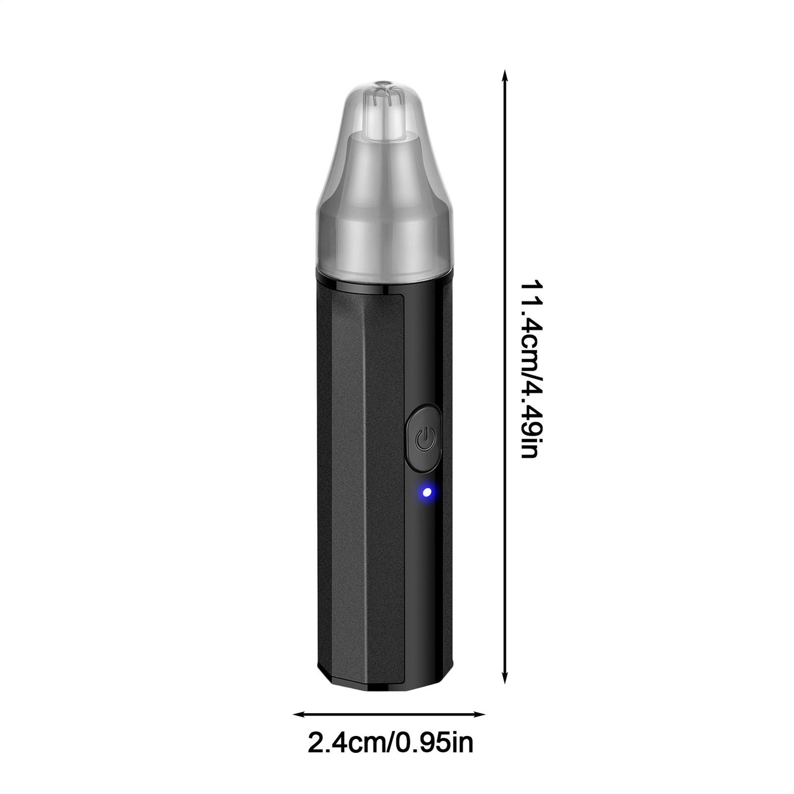 Ear And Nose Hair Trimmer With LED Indicator USB Rechargeable Water Resistant