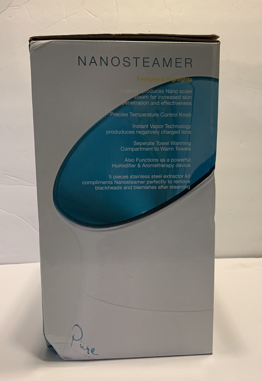 Pure Daily Care NanoSteamer Large 3-in-1 Nano Ionic Facial Steamer with 5 Piece
