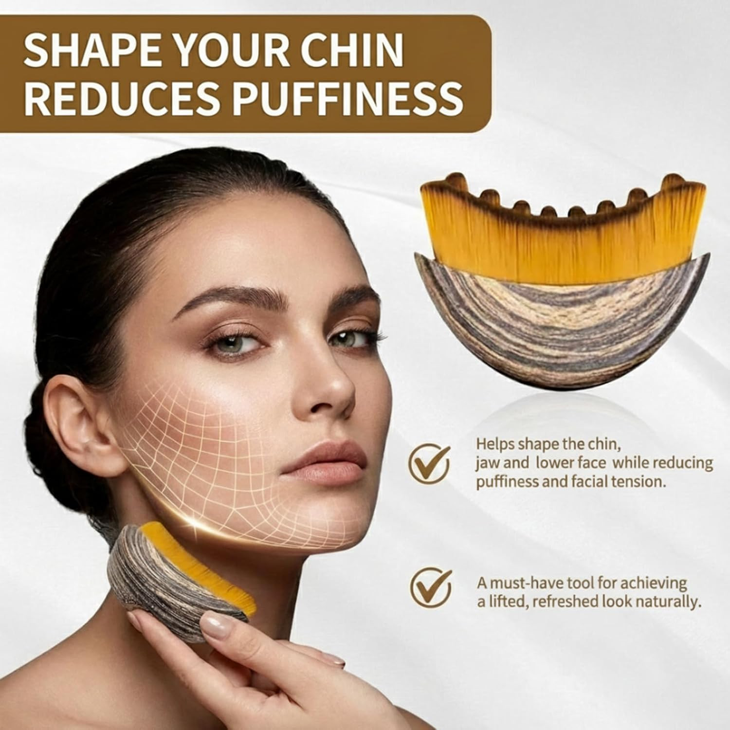 Lymphatic Contour Face Brush Sculpting anti Puffiness Detox Lift Skin Glow