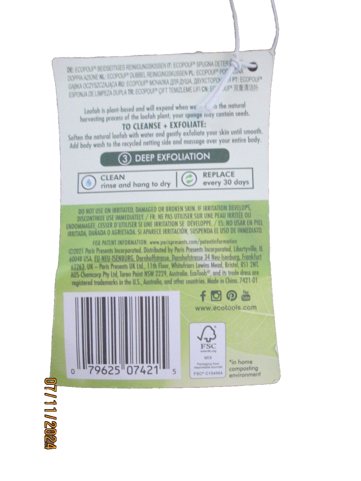 EcoTools EcoPouf Dual Cleansing Pad the ultimate to Cleanse + Exfoliate.Skin.