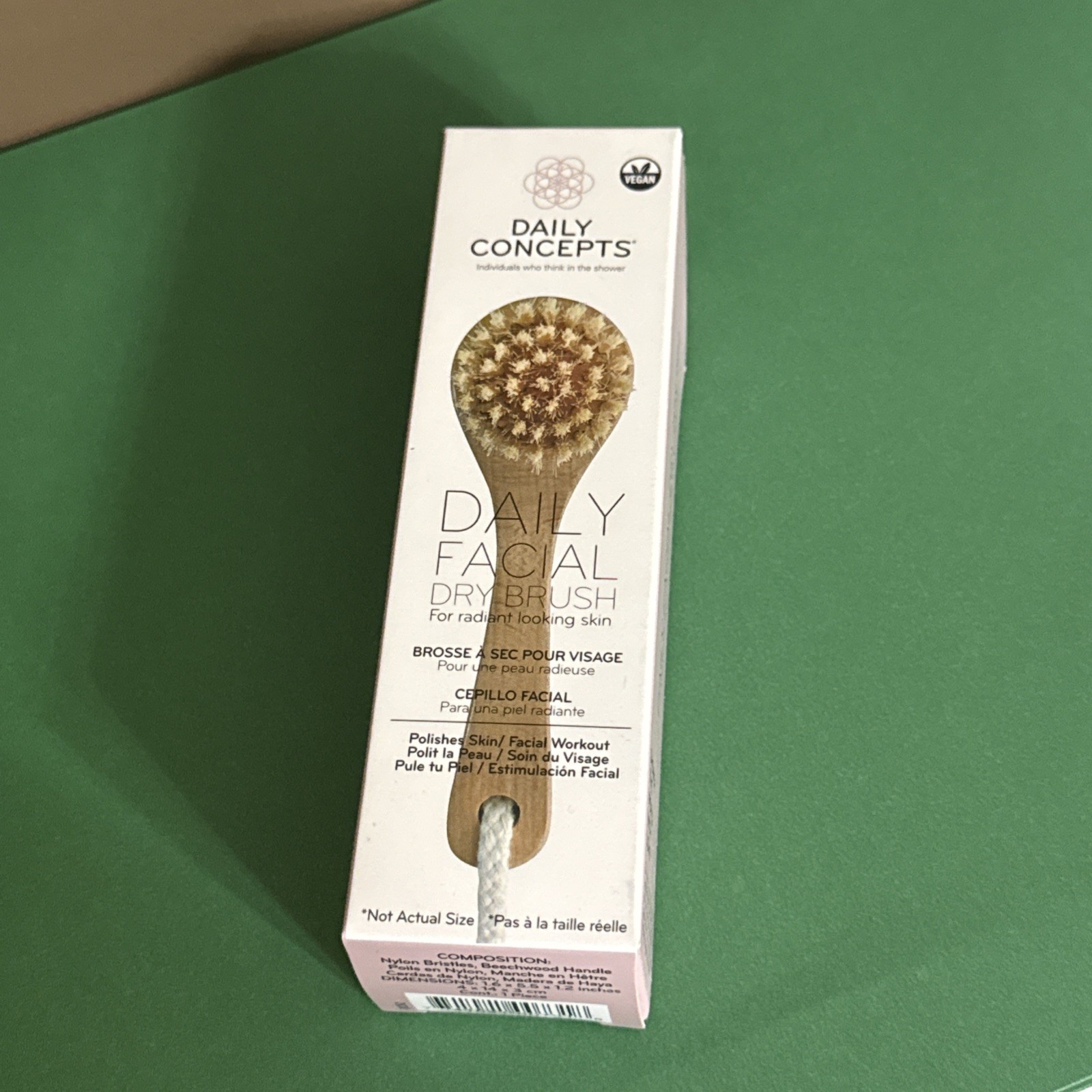 Daily Concepts Daily Facial Dry Brush NEW-SEALED BOX, Radiant Skin, NEW