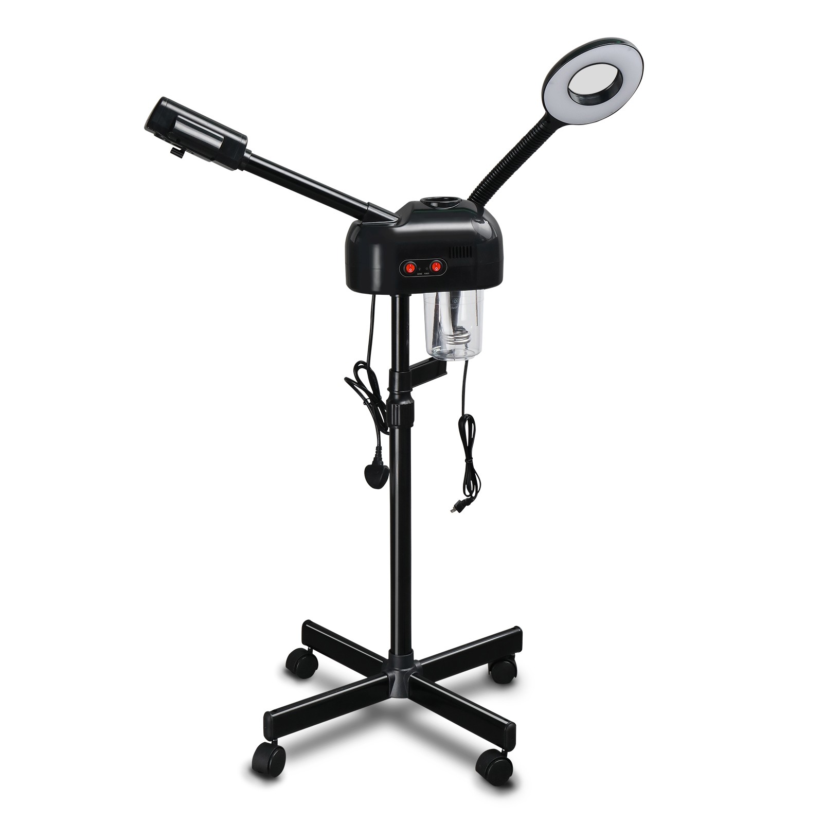 2 in 1 Professional Facial Steamer with 3X Magnifying Lamp for Home Salon Skin