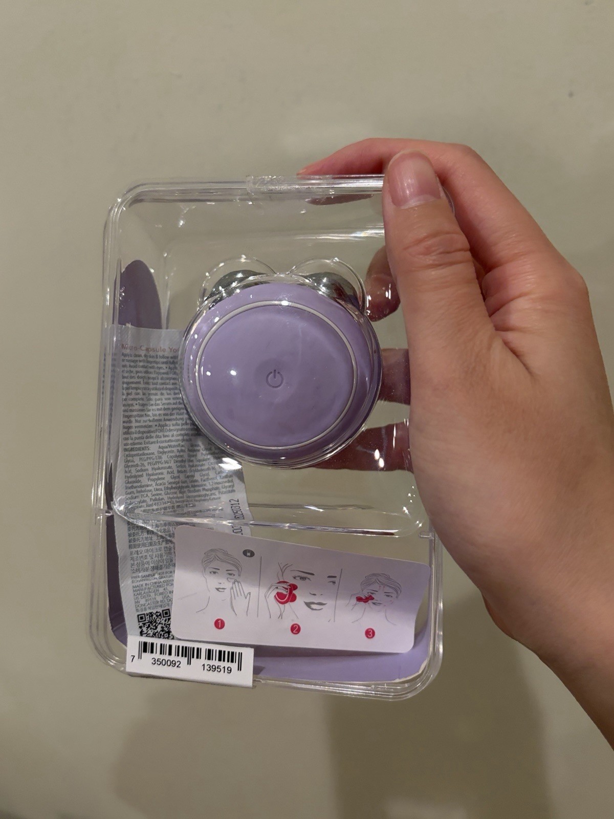 FOREO BEAR Mini microcurrent facial toning device in lavender