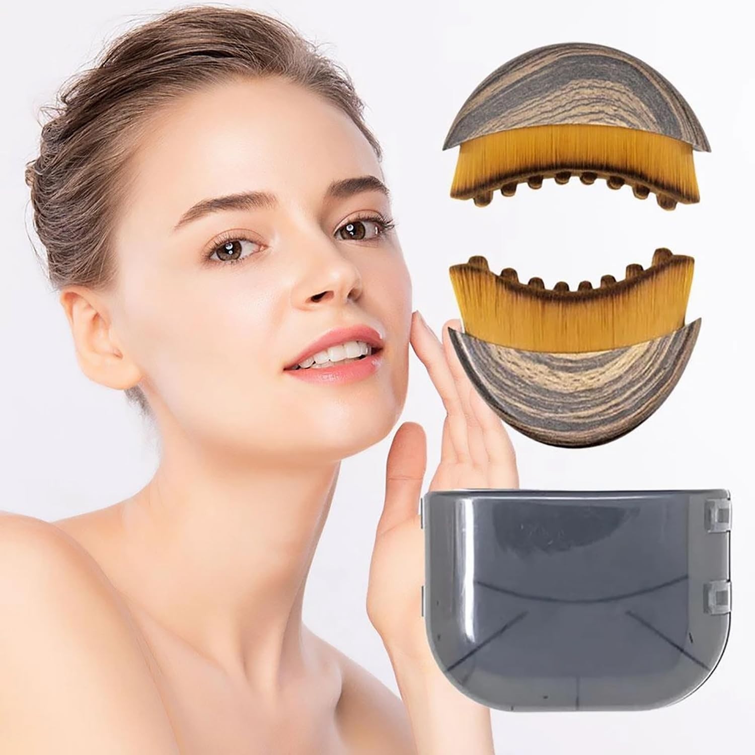 Lymphatic Drainage Brush Set with Box Face Contour Massage Brush Tool