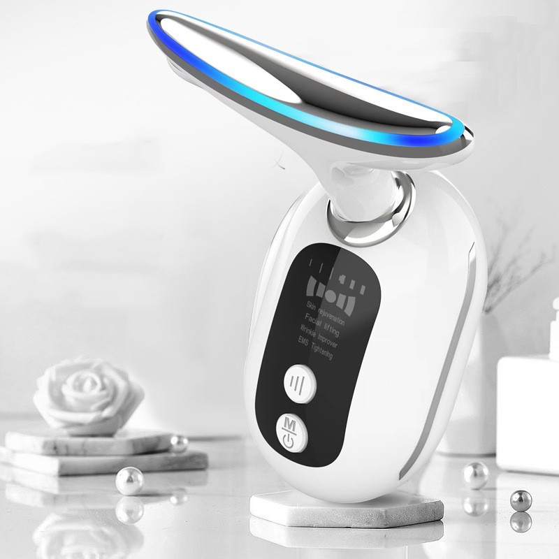 Beauty Thermal Neck & Face Skin Lifting And Tighten Massager Wrinkle Remover