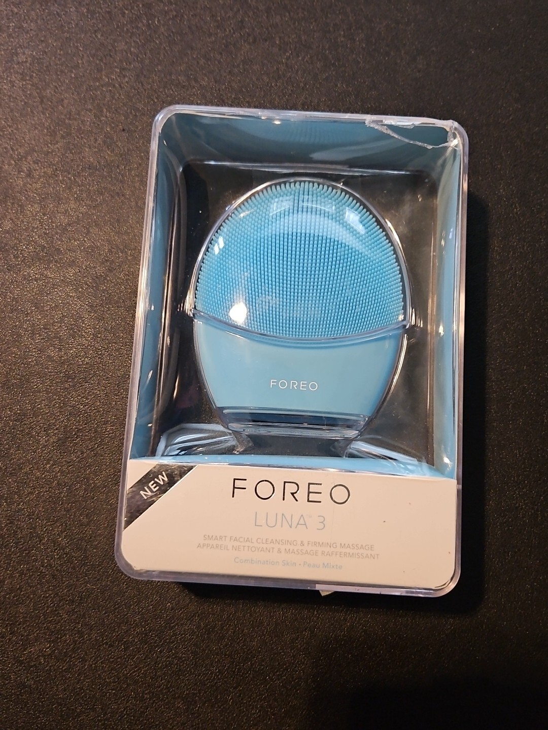FOREO LUNA 3 Blue Combination Skin Smart Facial Cleansing Firming Massage Brush