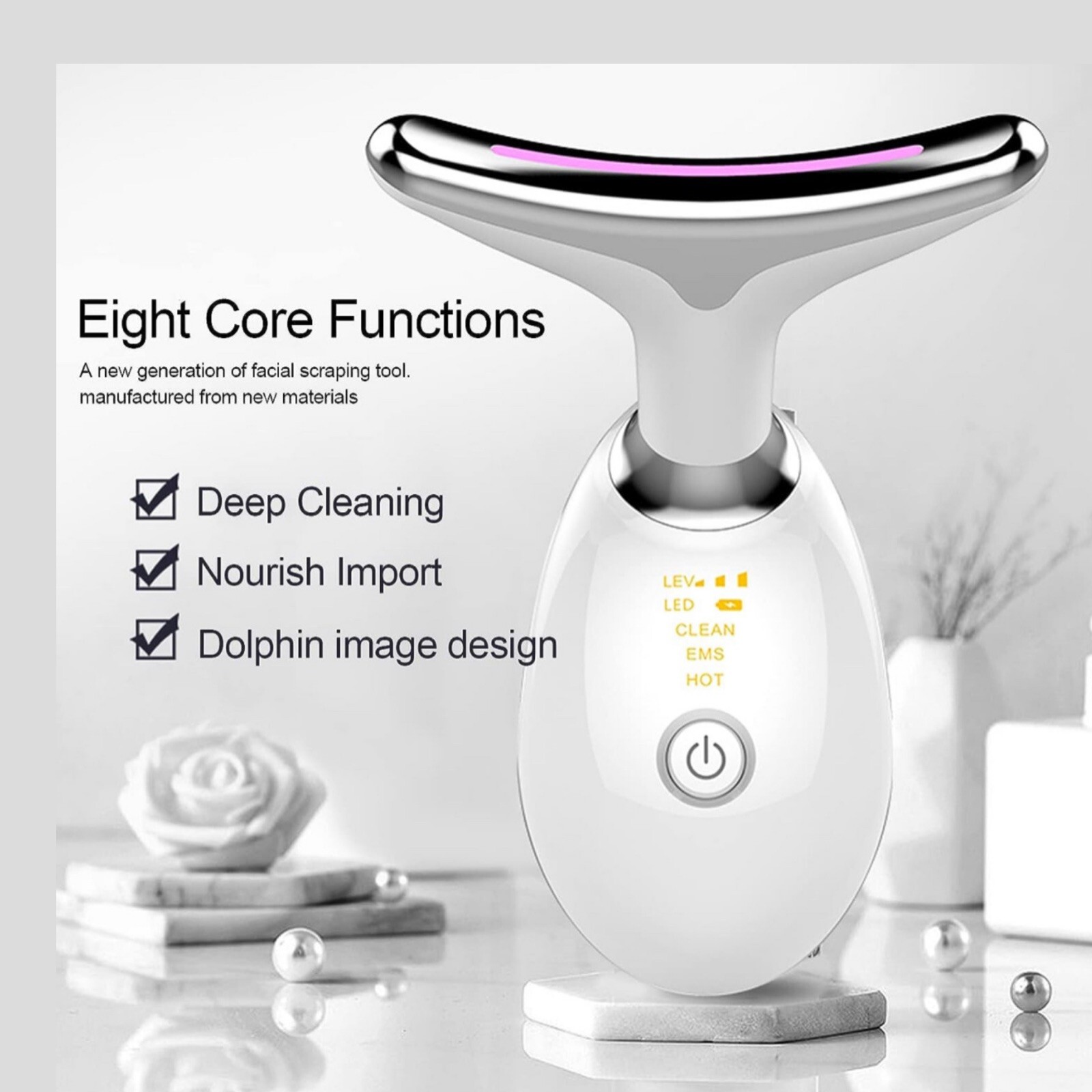 Microglow Handset, Face Lift Device, Skin Beauty Device for Face Massager