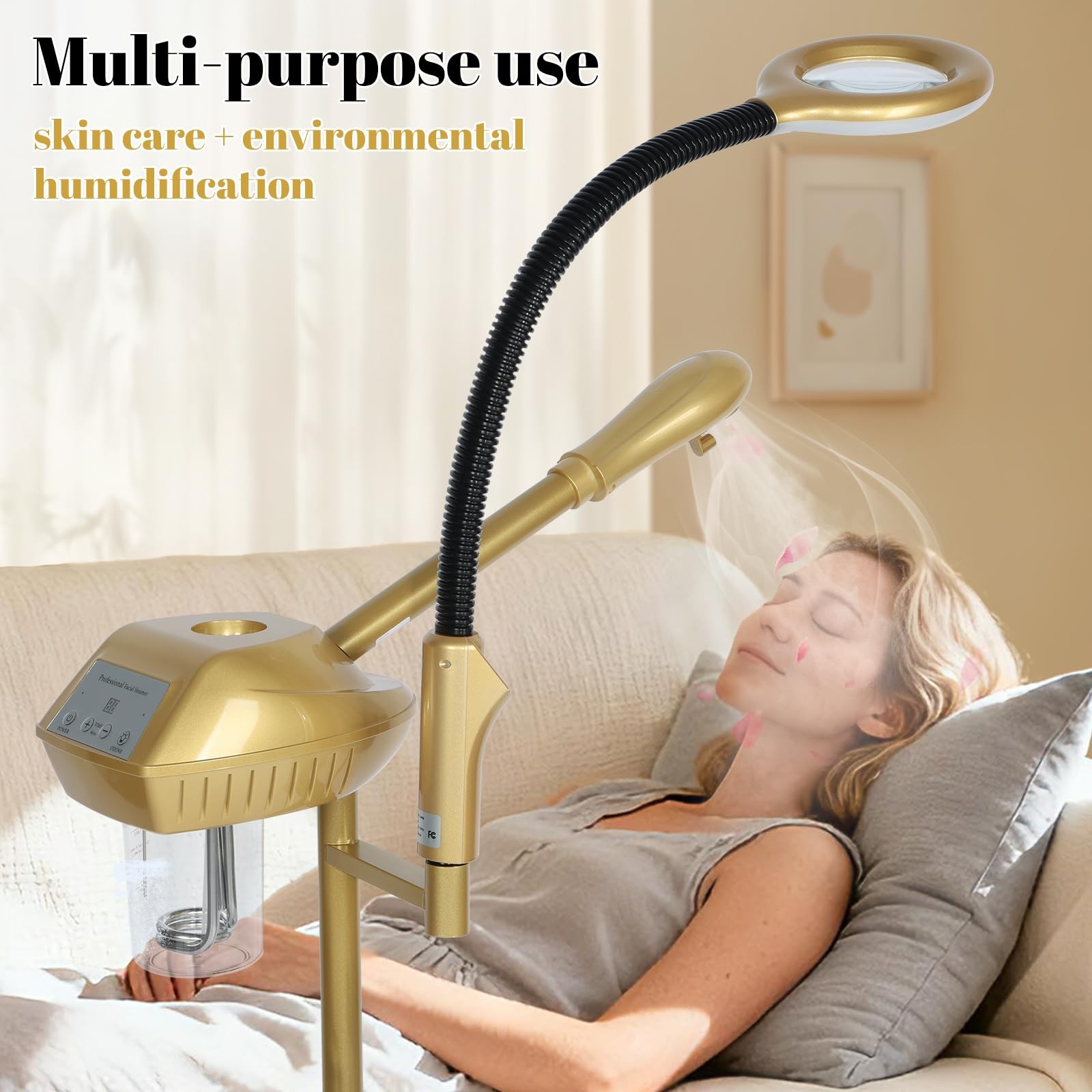 Professional Facial Steamer Adjustable Height and Angle, Face Steamer Clean S…