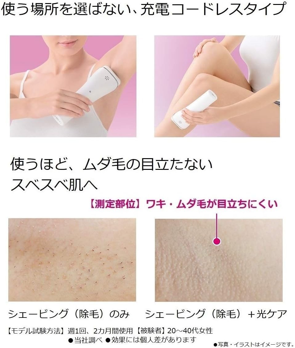 Panasonic Light Beauty Device Light Esthe Body & Face Cordless ES-WH96-S Silver