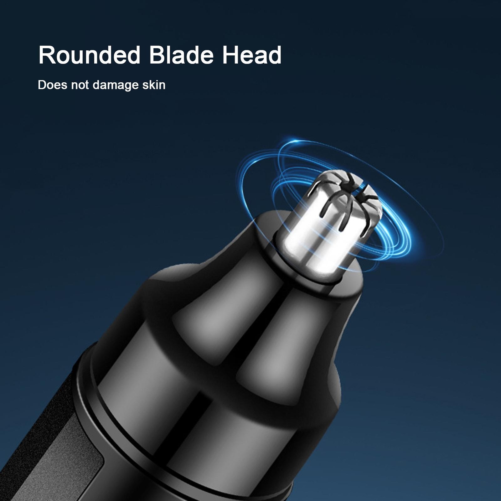 Ear And Nose Hair Trimmer With LED Indicator USB Rechargeable Water Resistant