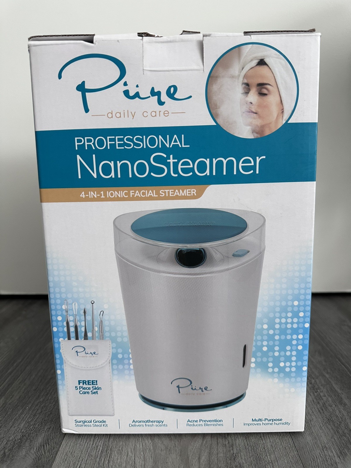 NanoSteamer PRO Professional Nano Ionic 4 In 1 Facial Steamer – New