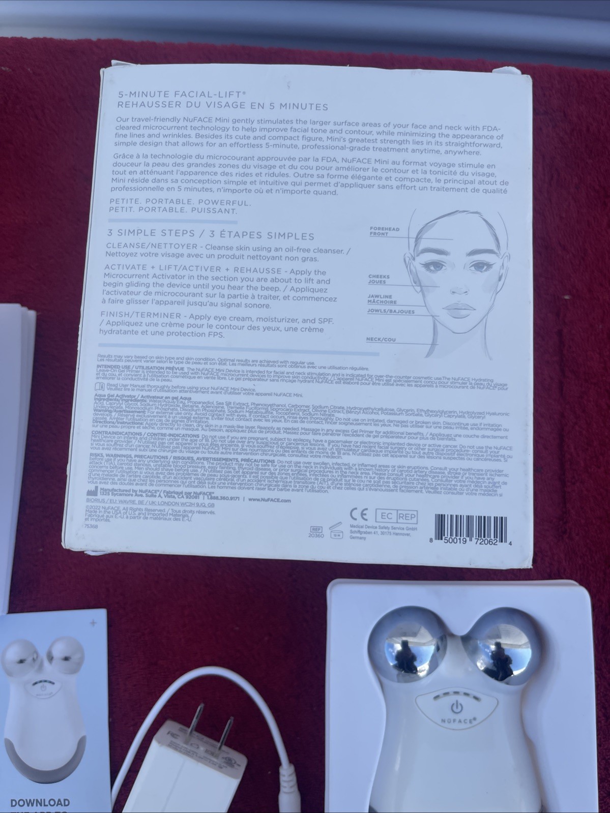 NuFACE MINI Facial Toning Device White Tone Lift Contour