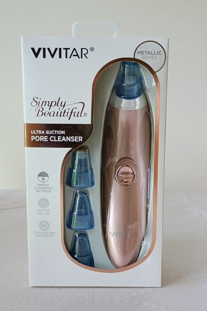 Vivitar Rose Gold Metallic Ultra Suction Pore Cleanser – with 3 Extra Tips – New