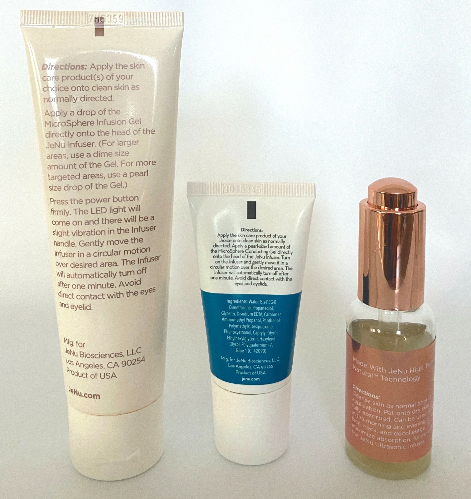 JeNu Ultrasonic Infuser+Microsphere Infusion+Conductiong Gel+Hyaluronic Serum