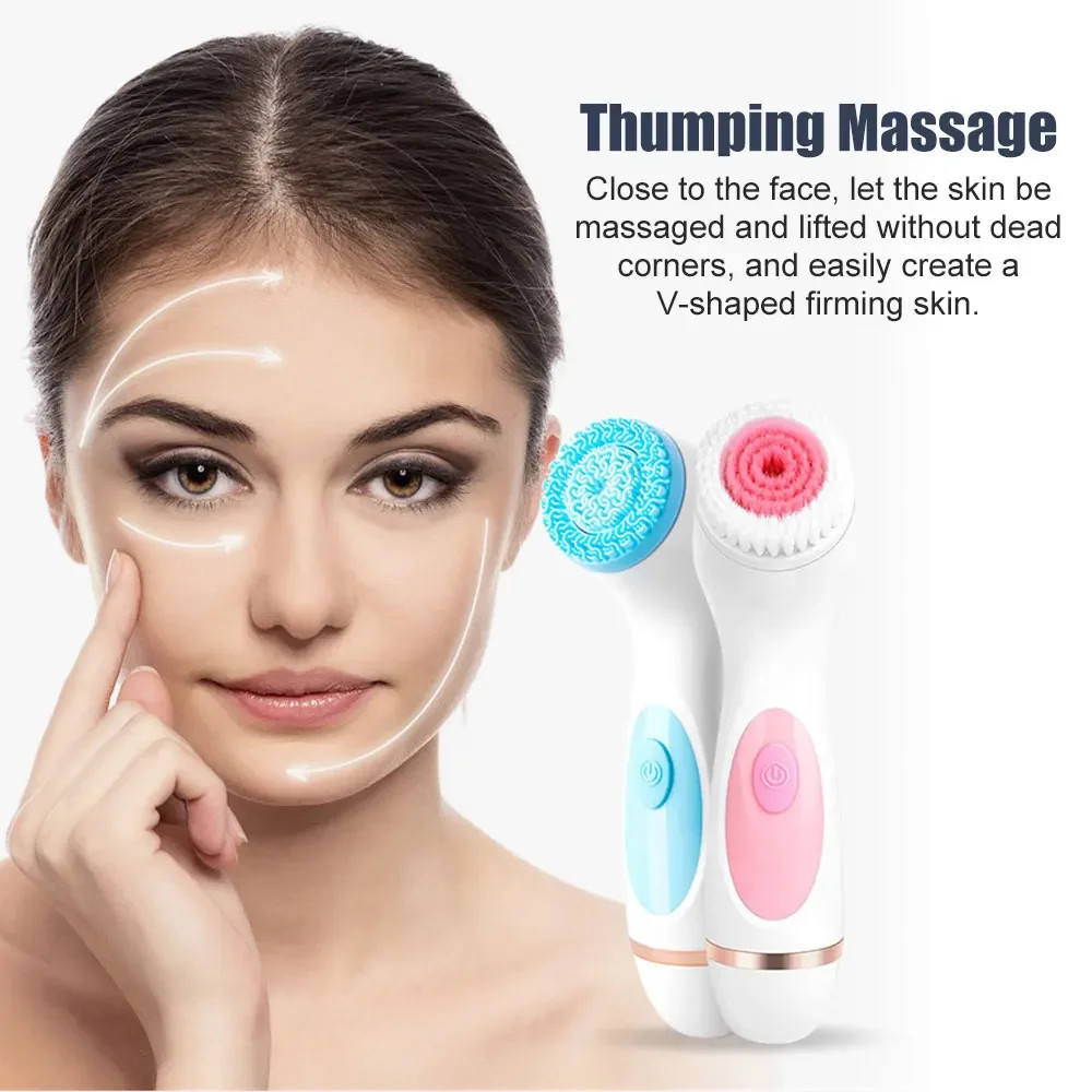 3 in 1 Electric Facial Cleansing Brush Sonic Rotating Deep Clean Tool