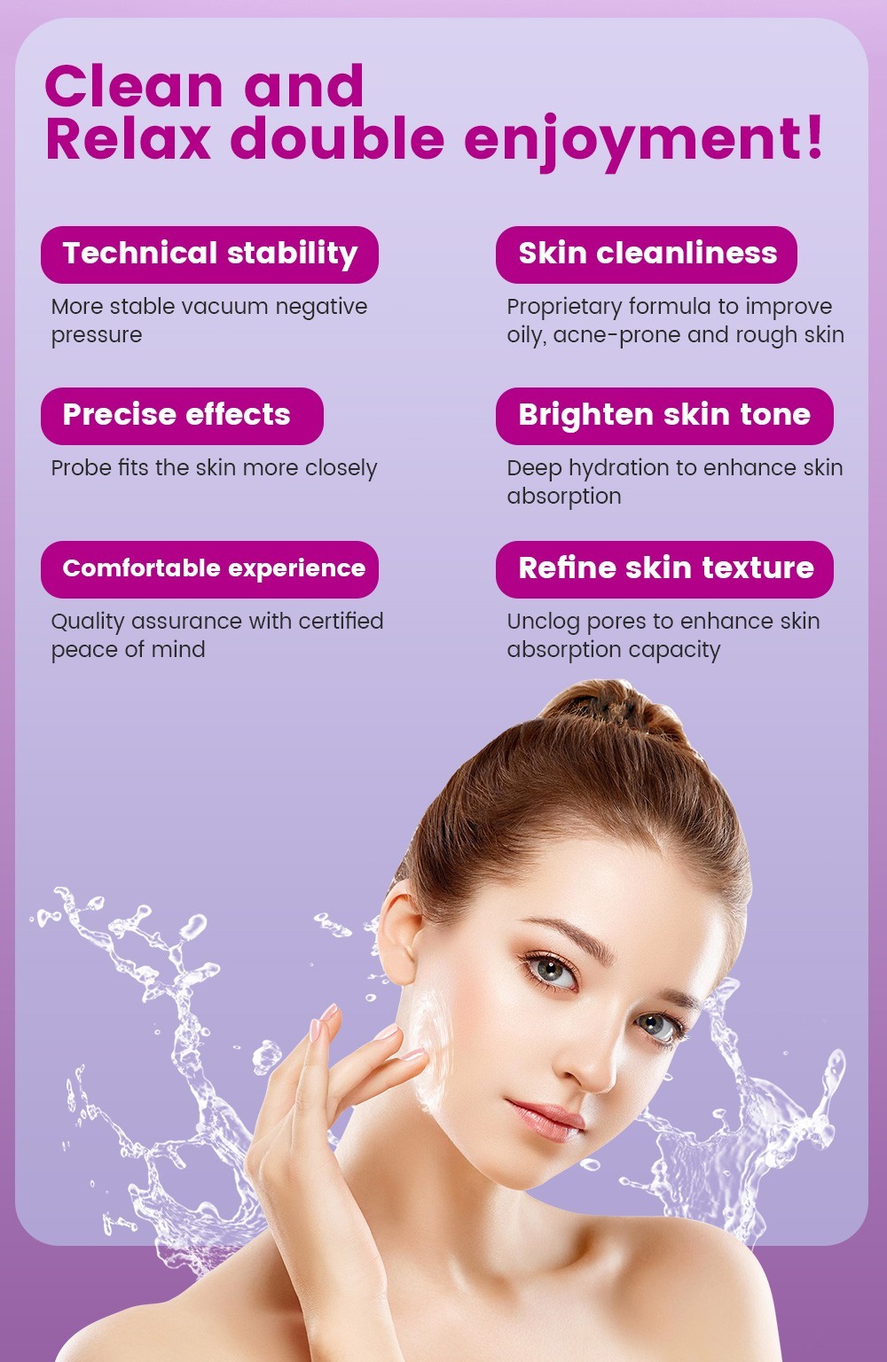 Hydra Oxygen Facial SPA Skin Care Machine Facial Cleaning, Lifting, Rejuvenation