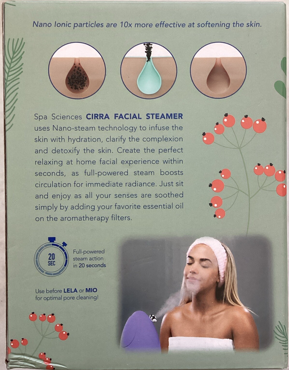 Spa Sciences CIRRA Nano Ionic Vanity Facial Steamer Holidat Exclusive