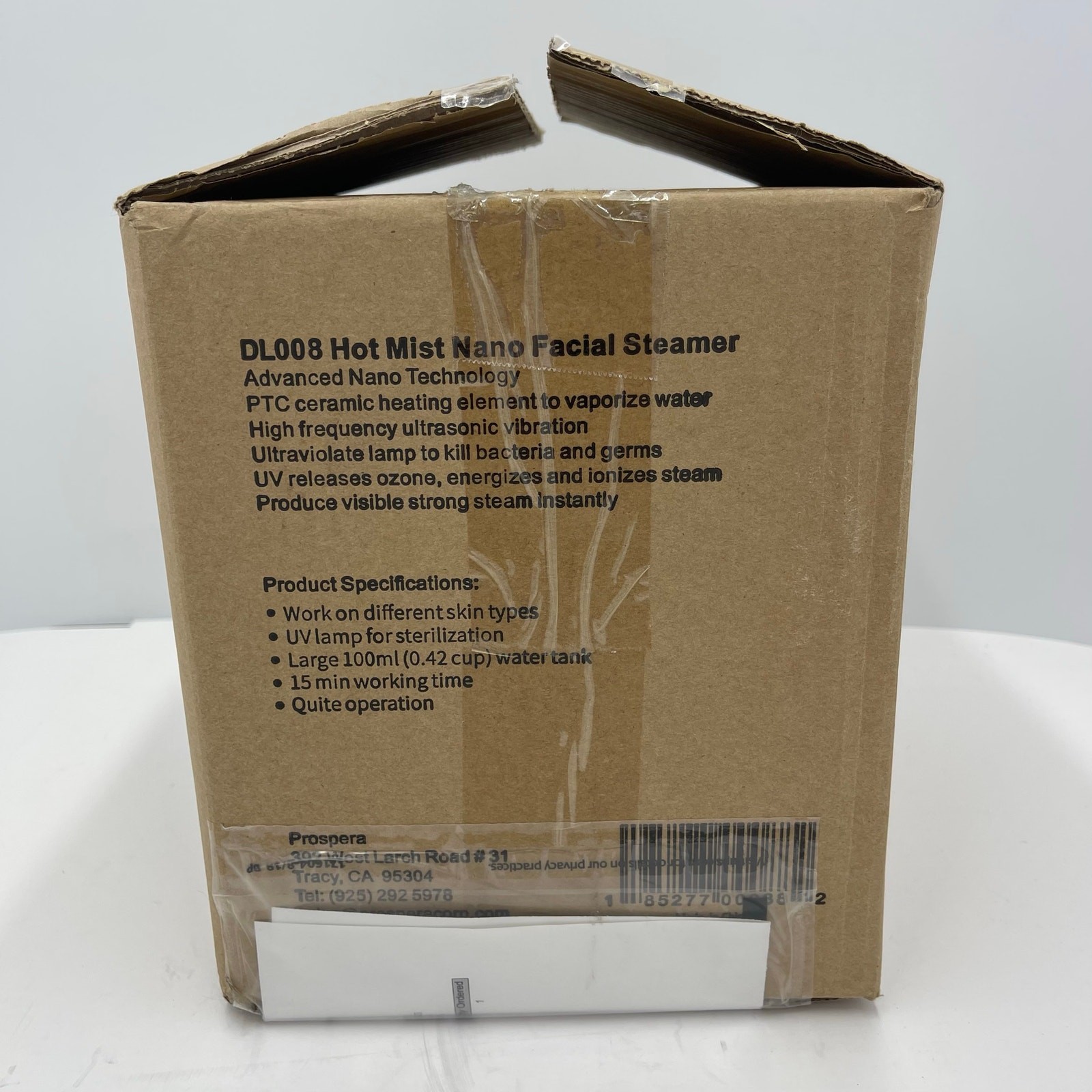 Prospera DL008 Hot Mist Nano Facial Skin Care Pores and Hair Steamer *Open Box*